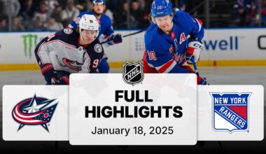 NHL Highlights | Blue Jackets vs. Rangers - January 18, 2025