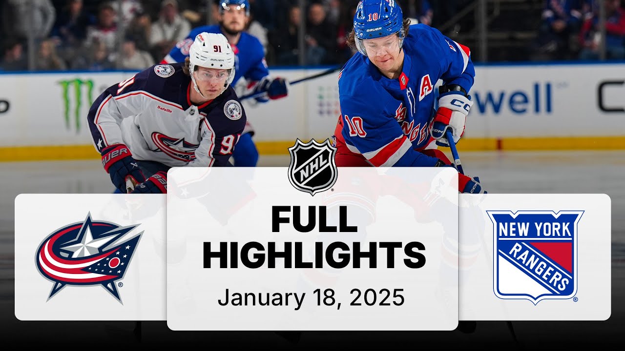 NHL Highlights | Blue Jackets vs. Rangers - January 18, 2025