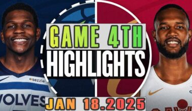 Minnesota Timberwolves Vs Cleveland Cavaliers Game 4th Highlights Jan 18,2025 NBA Season 2024-25