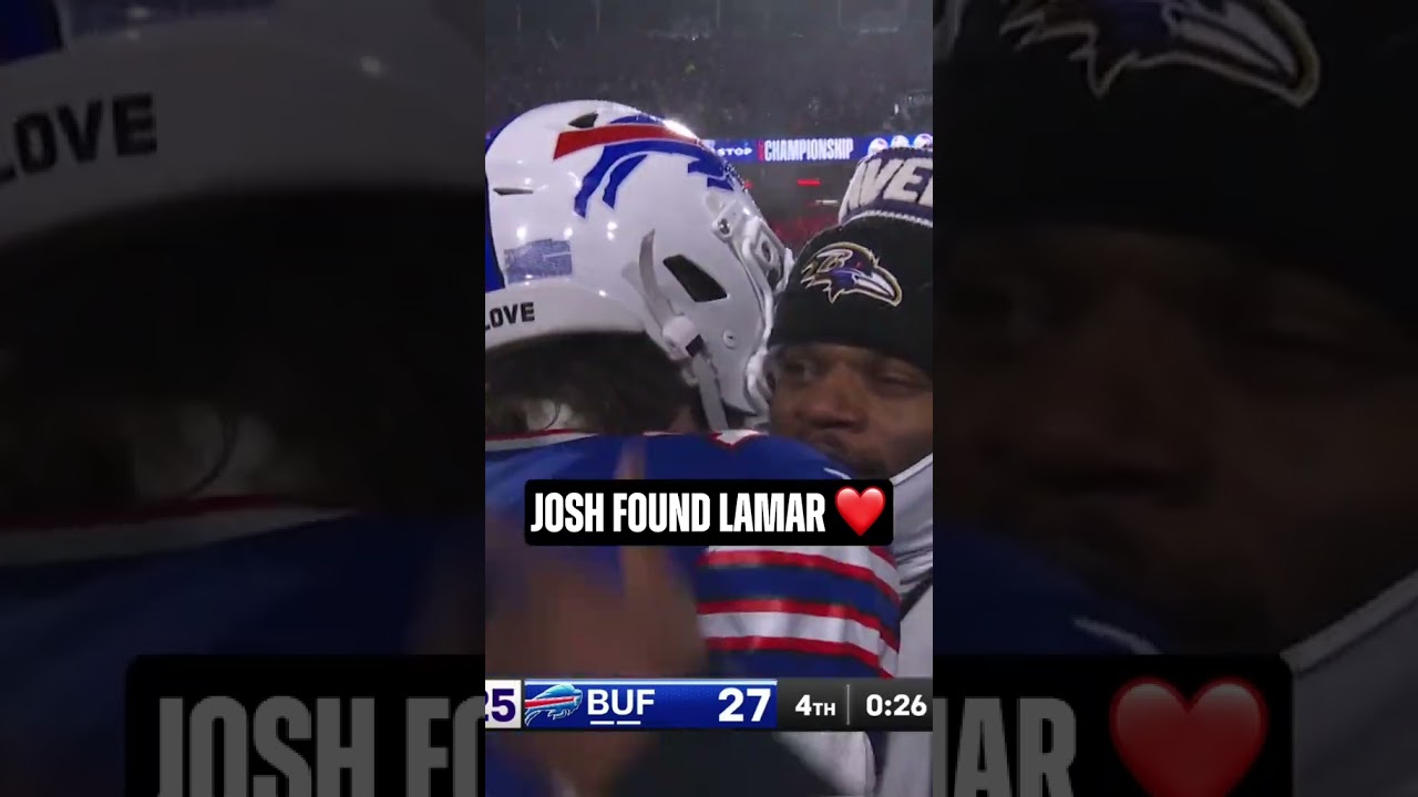 the respect they have for each other ❤️ #joshallen #buffalo #bills #lamarjackson #baltimore #ravens