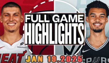 Miami Heat  VS San Antonio Spurs FULL Game  Highlights Jan 19,2025 NBA Season 2024-25