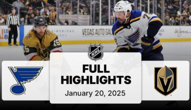 NHL Highlights | Blues vs. Golden Knights - January 20, 2025