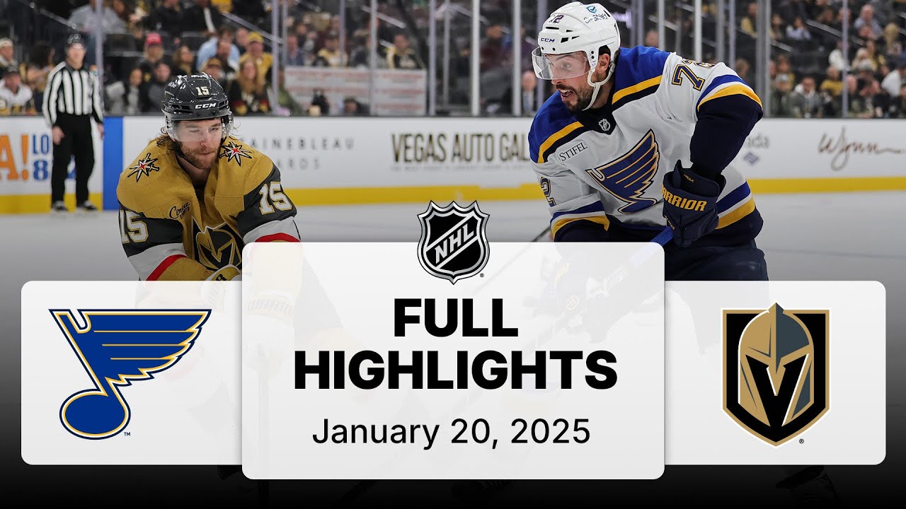 NHL Highlights | Blues vs. Golden Knights - January 20, 2025