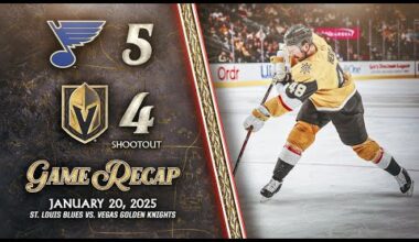 HIGHLIGHTS | St. Louis Blues 5, Vegas Golden Knights, 4 SO | Jan. 20, 2025