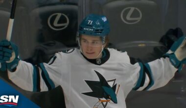 Sharks' Macklin Celebrini Snipes Top Corner To Score On Opening Shot Of Game
