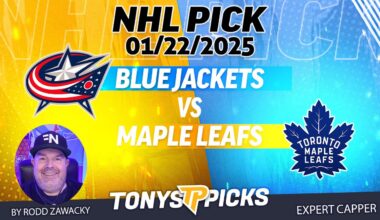 Columbus Blue Jackets vs Toronto Maple Leafs | NHL Free Pick | January 22, 2025