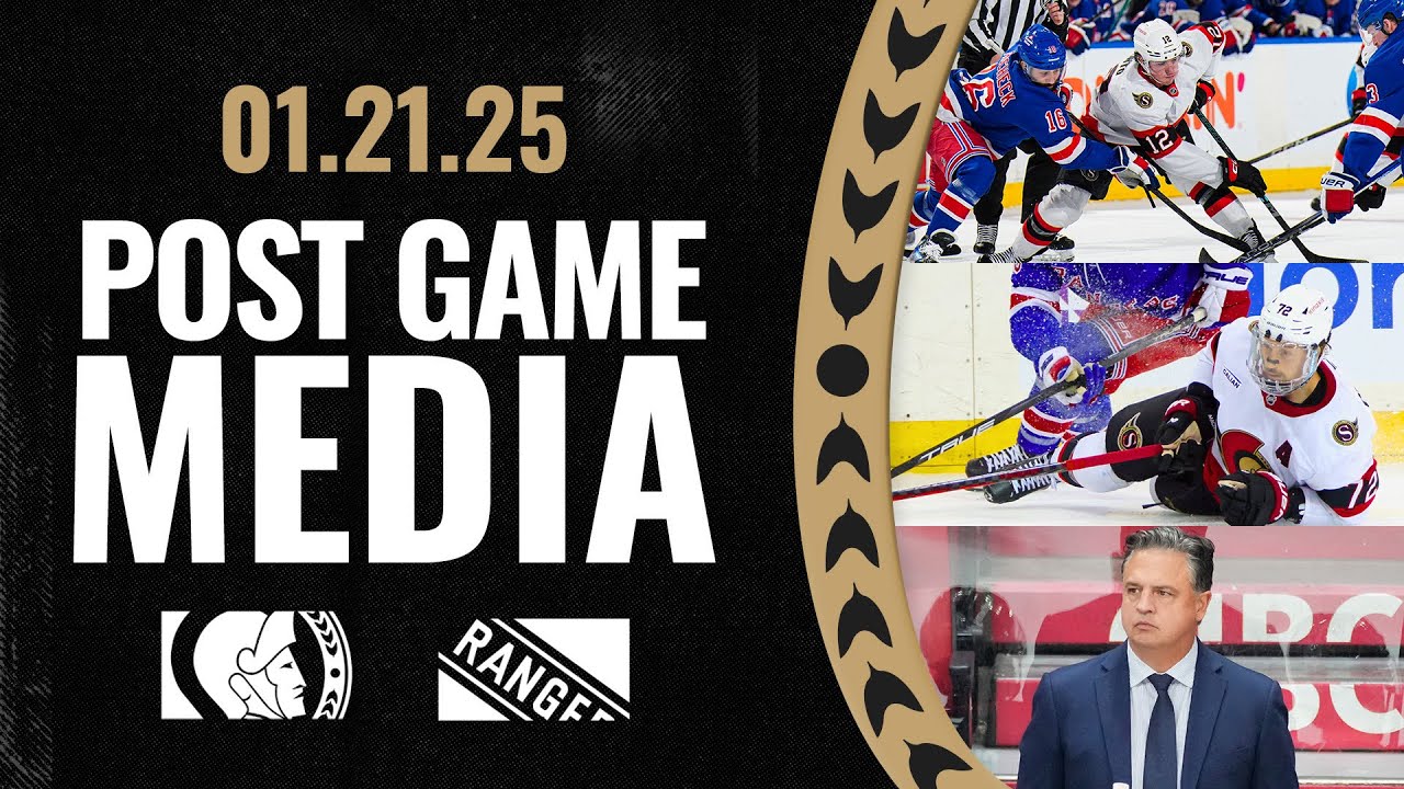 Thomas Chabot, Shane Pinto, and Travis Green Postgame vs NYR