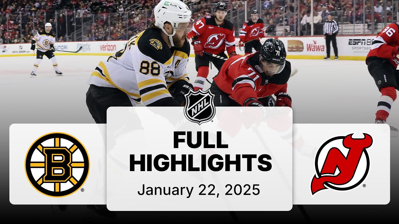 NHL Highlights | Bruins vs. Devils | January 22, 2025