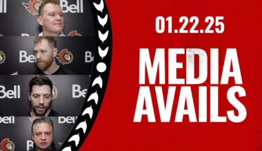 Claude Giroux, David Perron, Brady Tkachuk, and Travis Green Media Availability - Jan. 22