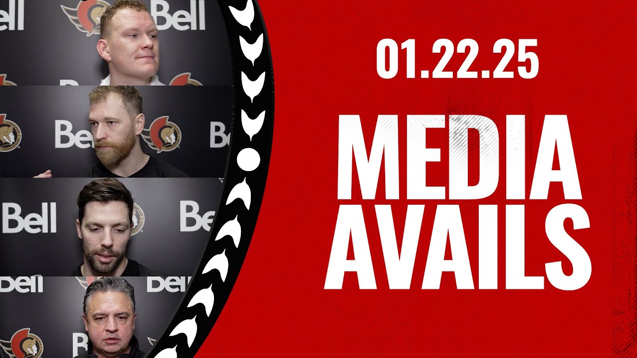 Claude Giroux, David Perron, Brady Tkachuk, and Travis Green Media Availability - Jan. 22