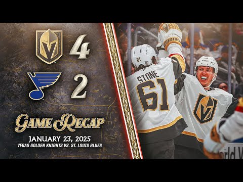 HIGHLIGHTS | Vegas Golden Knights 4, St. Louis Blues 2 | Jan. 23, 2025