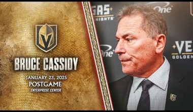 Bruce Cassidy Postgame 1/23: We Were Never In Trouble
