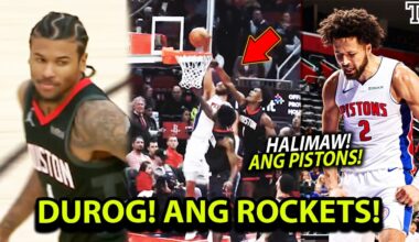 Grabe ang Detroit Pistons! "DUROG ANG ROCKETS!" kinaya kaya lang ang top 2 sa west!