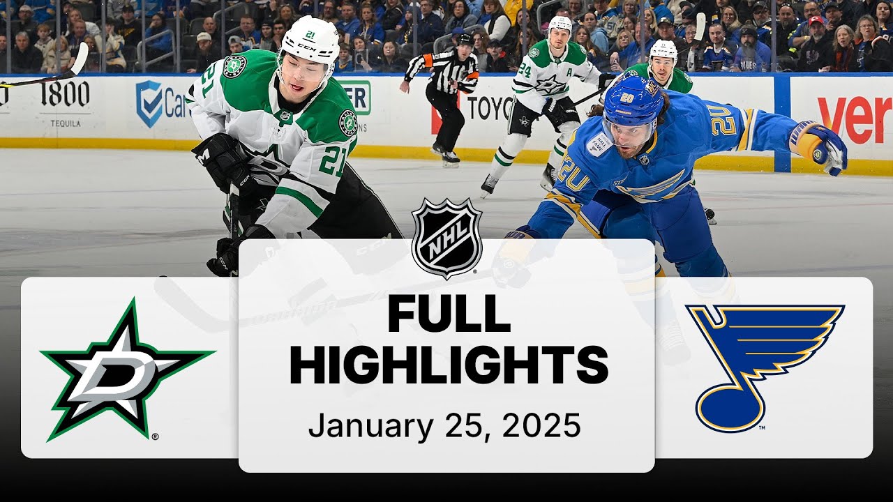 NHL Highlights | Stars vs. Blues - January 25, 2025