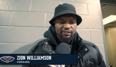 Zion Williamson on energy, Trey Murphy III | Pelicans-Hornets Postgame Interview 1/25/25
