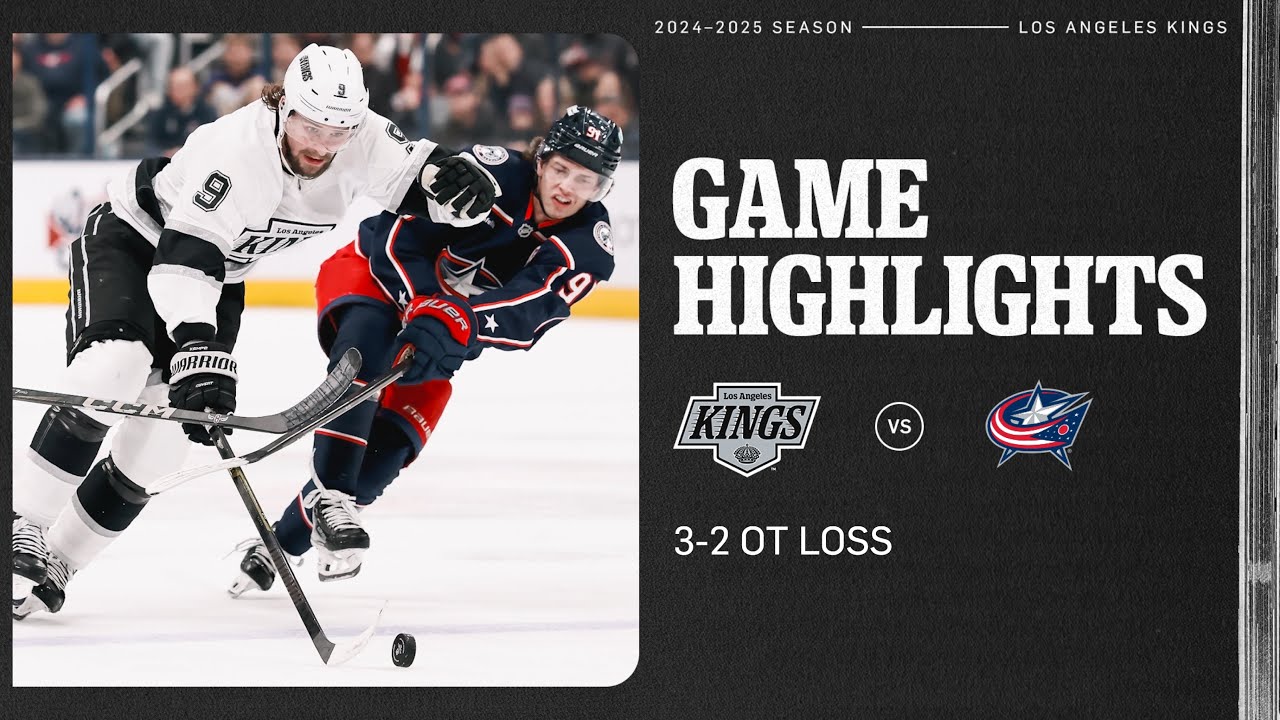 LA Kings Take a Point in Overtime Loss to the Columbus Blue Jackets | Game Highlights