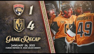 HIGHLIGHTS | Vegas Golden Knights 4, Florida Panthers 1 | Jan. 26, 2025