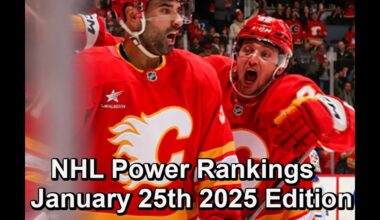 NHL Power Rankings, January 25th 2025 Edition
