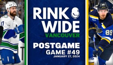RINK WIDE POST-GAME: Vancouver Canucks at St. Louis Blues | Game 49 - Jan. 27, 2025