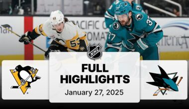 NHL Highlights | Penguins vs. Sharks | January 27, 2025