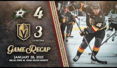HIGHLIGHTS | Dallas Stars 4, Vegas Golden Knights 3 OT | Jan. 28, 2025
