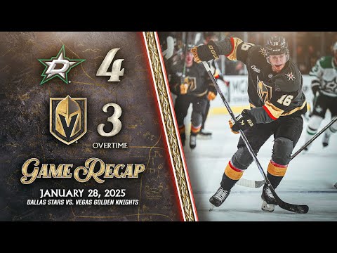 HIGHLIGHTS | Dallas Stars 4, Vegas Golden Knights 3 OT | Jan. 28, 2025