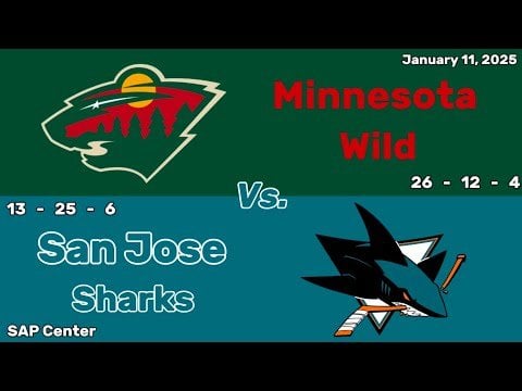 Minnesota Wild vs San Jose Sharks | January 11, 2025 | All Goals