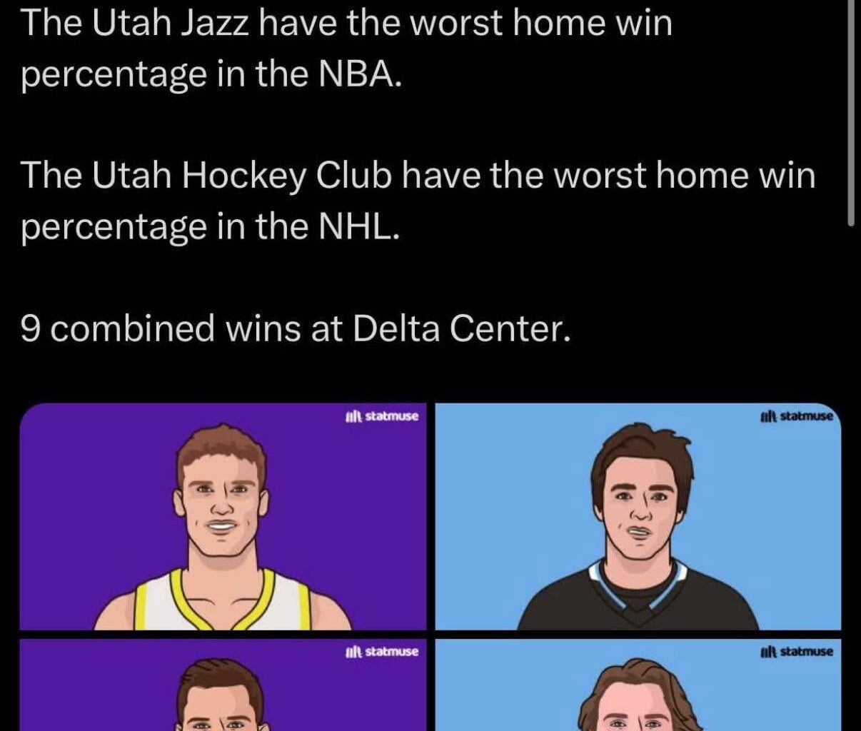 It’s not even the Club’s fault. The Delta Center is cursed. /s