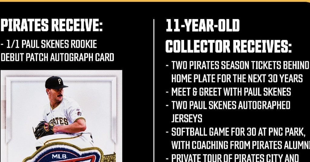 An 11-year-old pulled the $1M Paul Skenes rookie card, and the Pirates’ offer ain’t it