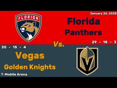 Florida Panthers vs Vegas Golden Knights | January 26, 2025 | All Goals