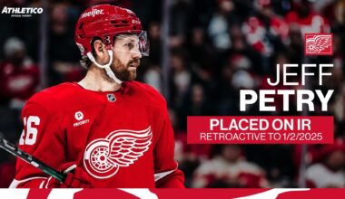 UPDATE: The #RedWings have placed Jeff Petry on injured reserve retroactive to January 2nd.