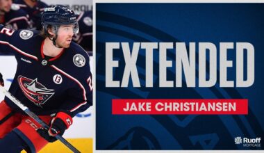 CBJ sign Jake Christiansen to two-year $1.95 million contract extension ($975,000 AAV)