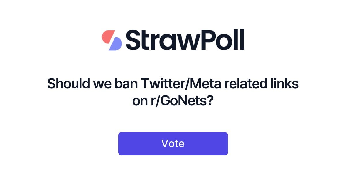 We need some input from our community on the Twitter/Meta links situation.