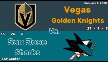 Vegas Golden Knights vs San Jose Sharks | January 7, 2025 | All Goals