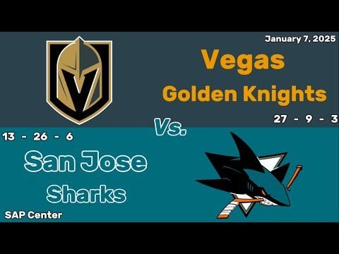 Vegas Golden Knights vs San Jose Sharks | January 7, 2025 | All Goals