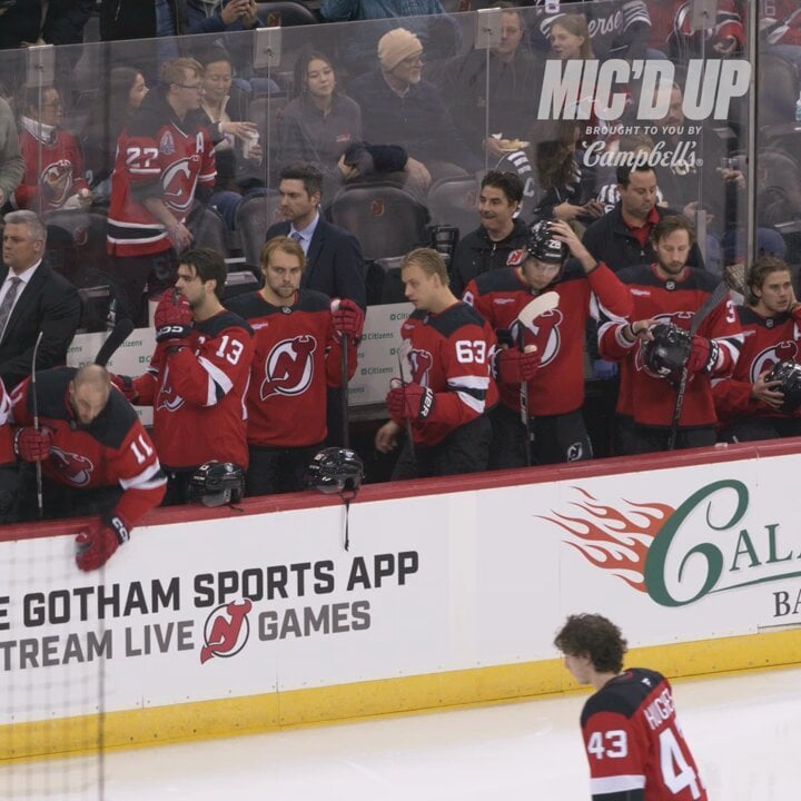 [NJDevils] Bratter was souped up to play his 500th career game, so we just had to mic him up.