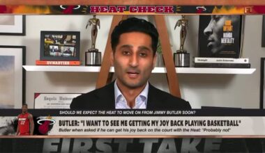 Shams reports Jimmy Butler has urged the Heat to get help the last 3 years:  “The last 3 summers Butler has urged the Heat from my understanding to make moves…. Bring in another star around him and the Heat have not done so… The Celtics went and got Jrue, KP, the Heat didn’t get anyone”