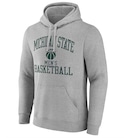 Grey customizable Michigan State Basketball hoodie.