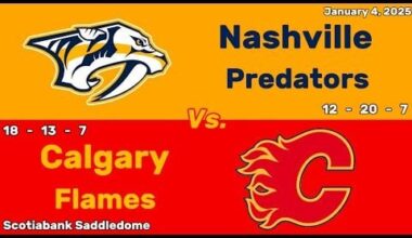 Nashville Predators vs Calgary Flames | January 4, 2025 | All Goals