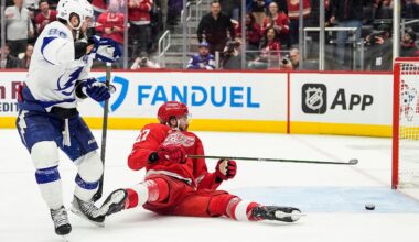 Detroit Red Wings' Michael Rasmussen OK, but Vladimir Tarasenko 'looking for his teeth'