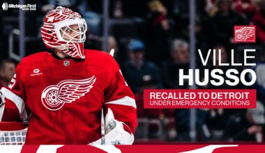 UPDATE: The #RedWings have recalled Ville Husso from the AHL’s Grand Rapids Griffins under emergency conditions.