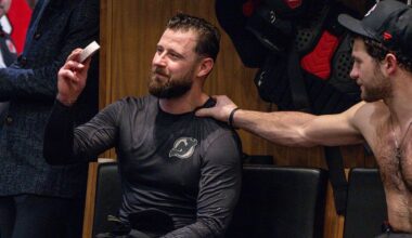 [NHL Video]_Coach Keefe Gives Game Puck to Tatar in his Post-Game Speech