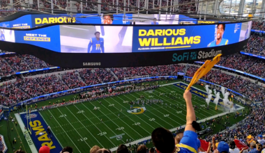 Starting defense introduction during the 2022 NFC Championship game.