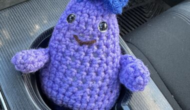 gf made this for me months ago and the lil guy has been riding with me since