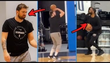 Luka Doncic, Kyrie Irving and the rest of the Mavs got some reps in yesterday.