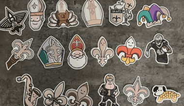 This Season I Drew The Saints For Each Game , I Turned Those Doodles Into Stickers :D