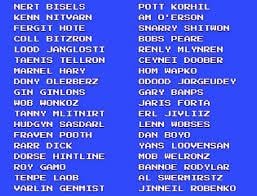 Ive been writing down the name of every baseball player I can think of. How am I doing?