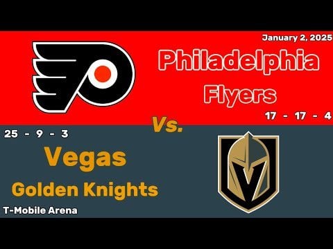 Philadelphia Flyers vs Vegas Golden Knights | January 2, 2025 | All Goals