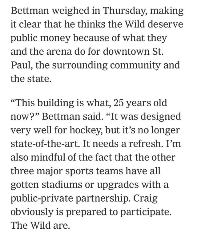 Really wish that stadium infrastructure would stop being so heavily publicly funded