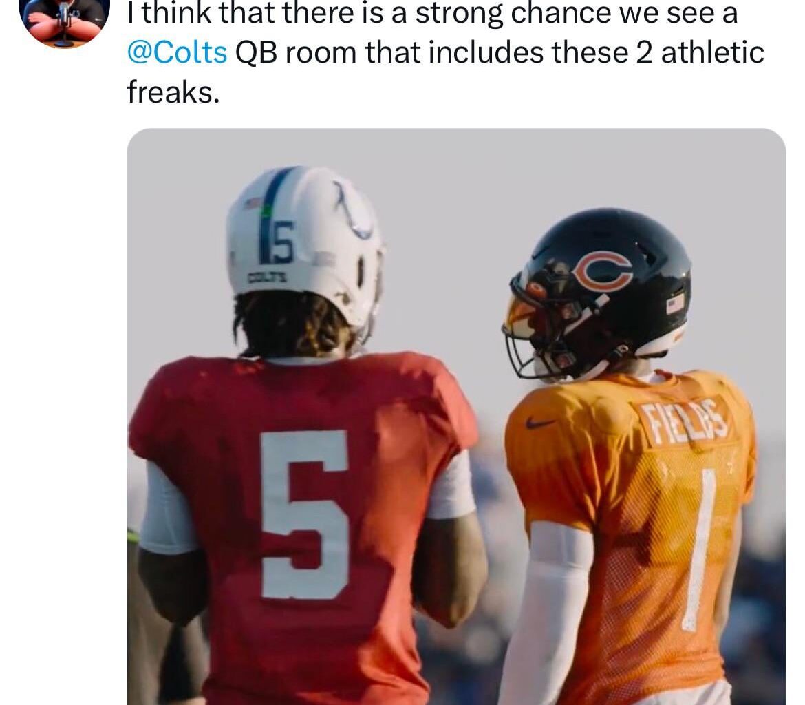 Yes, Justin Fields would be an interesting pickup.